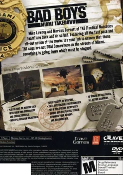 Hot Bad Boys Miami Takedown Ps2 Games