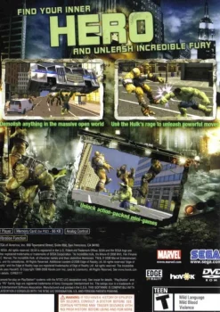 Hot Incredible Hulk Ps2 Games