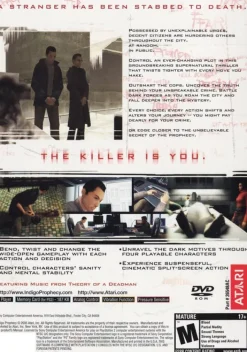 New Indigo Prophecy Ps2 Games