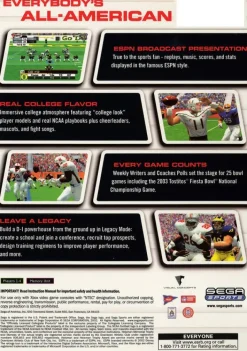 Best NCAA College Football 2K3 Ps2 Games