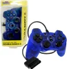 New PS2 New CLEAR BLUE Wired Controller Ps2 Accessories