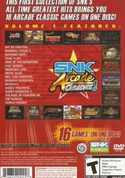 Best SNK Arcade Classics Volume 1 Ps2 Games