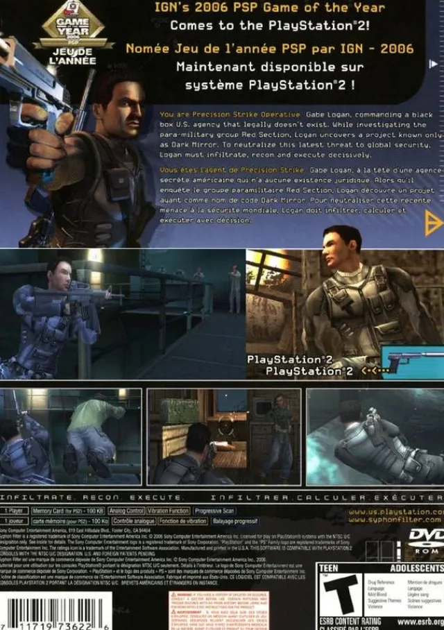Online Syphon Filter Logans Shadow Ps2 Games