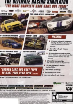 Clearance Toca Race Driver 2 Ps2 Games